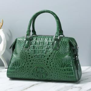 Buy cheap Genuine Crocodile Skin Lady Purse Authentic Real Alligator Leather Female Handbag Long Strap Women