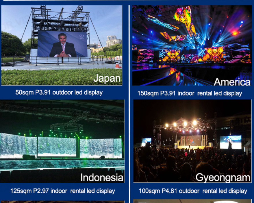 All Weather Resistant Outdoor Rental Led Screen Front Service Smd 1921 500*1000mm