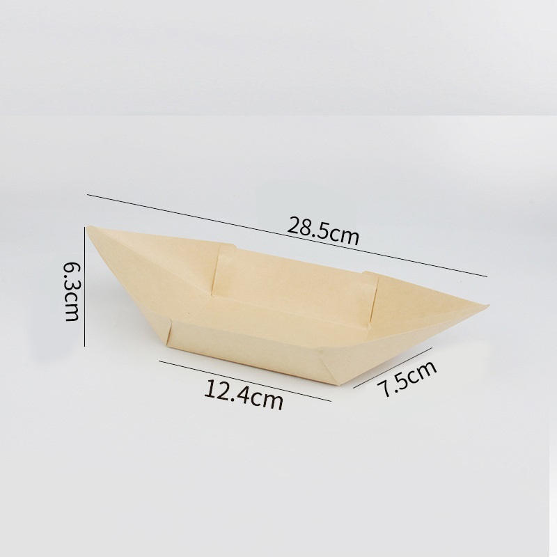 Square Custom Double Compartment Kraft Paper Box for Food Oil Proof and Eco-Friendly