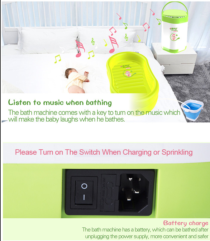 Mildewproof Air Baby Bath Tub Travel Foldable Shower Basin With Air Pump