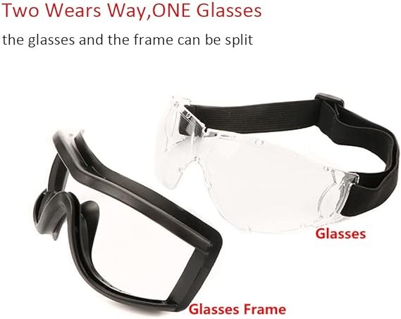 Safety Glasses,Protective Goggles Anti Fog And UV, Protection Work Goggles Seal Spectacles For DIY, Lab,Outdoor