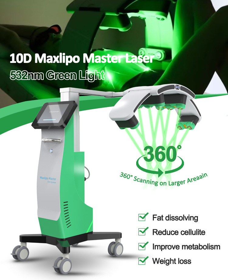 10D Maxlipo Master Laser Slimming Machine For Improves Skin Elasticity / Weight Loss
