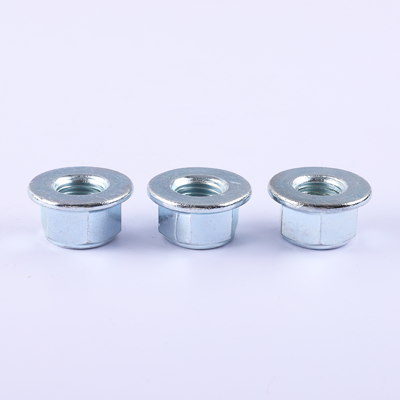 Torque Type All Metal Plating Hex Flange Nut Sliver Surface