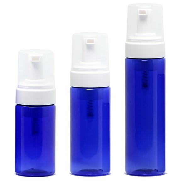 Mousse / Cleansing Foam Treatment Pump Bottles , Blue Chemical Resistant Spray