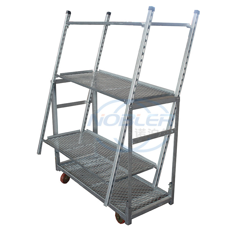Danish Container 1350mm Standard Flower Trolley Folded And Installed For Quick Turnover