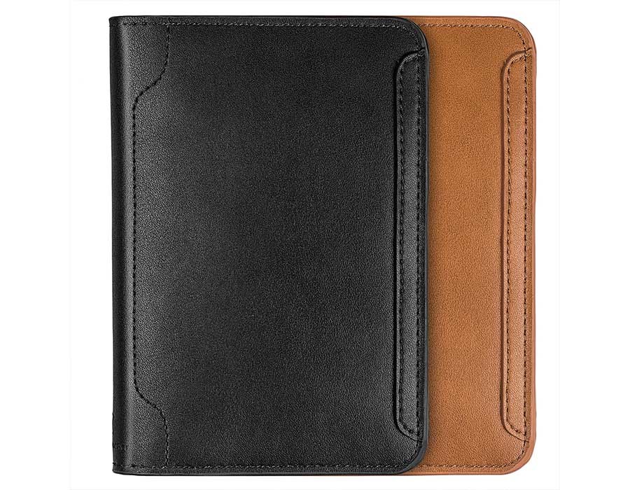 Leather passport bag ticket holder travel document storage multi-function card package