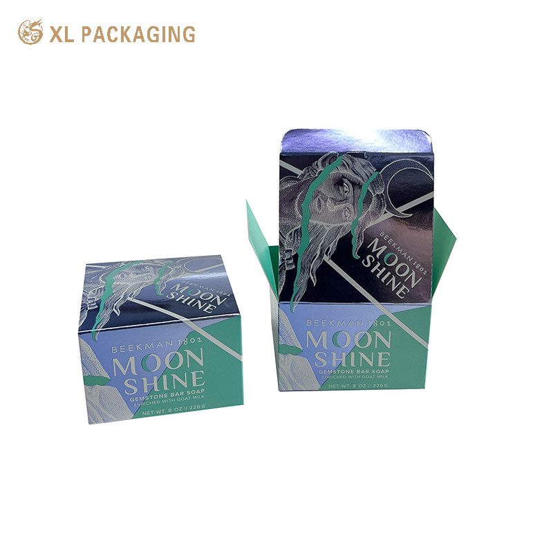 Gold Foil Foldable Card Box Cardboard Customized For Skin Care Glass Bottle Box