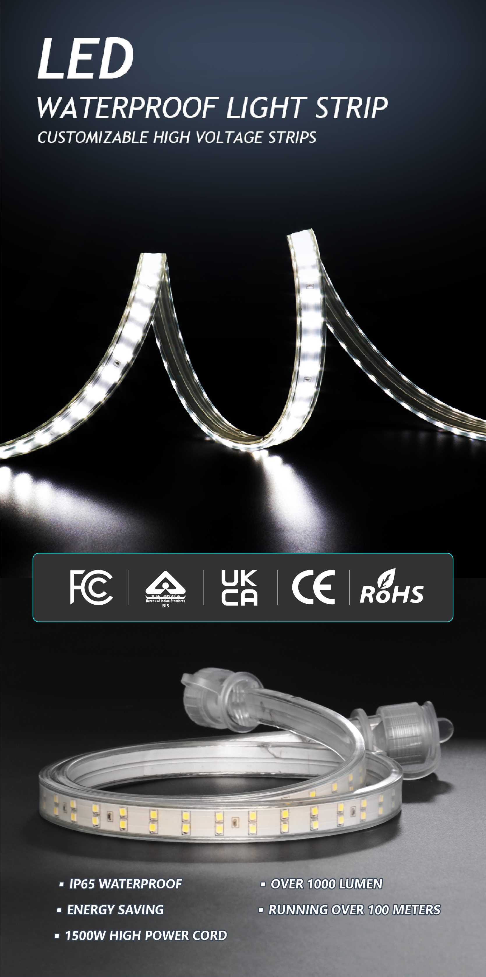 Best Seller IP68 Waterproof Led Swimming Pool Lighting 12v Tape Light Flexible Dotless Dob Silicon Light Led Strip Cob L