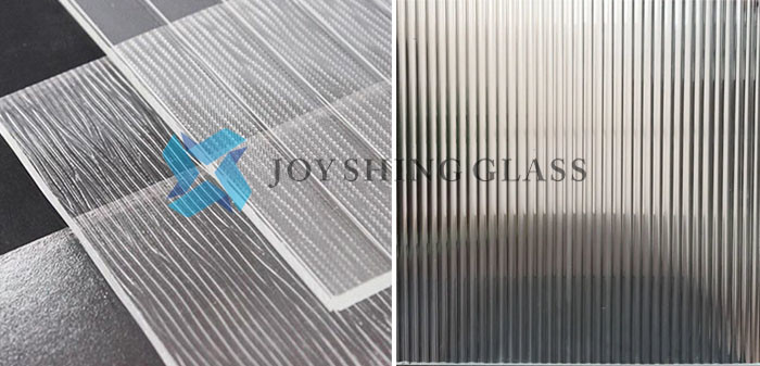 6mm 8mm Clear Patterned Glass , Tempered Reeded Fluted Glass