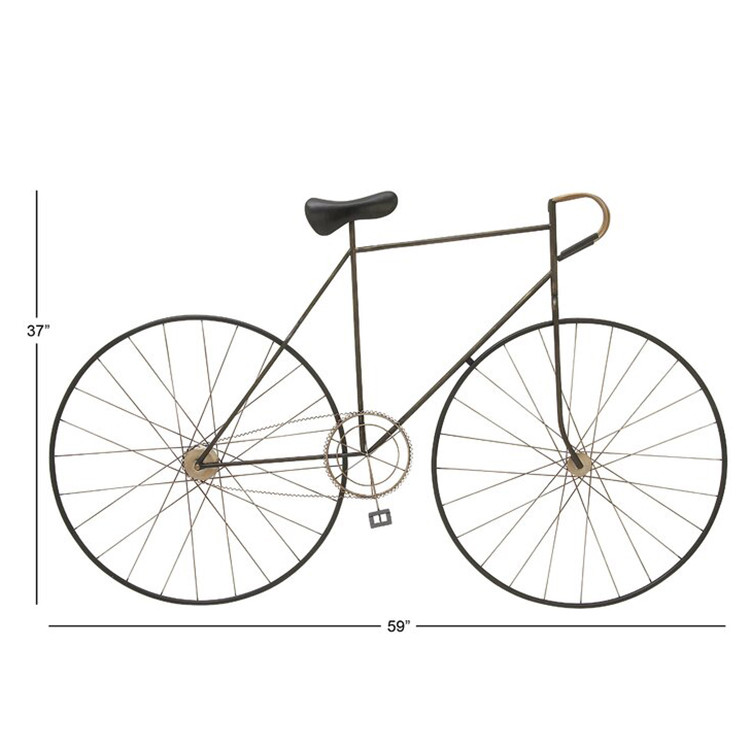 Iron Wall Decor Handcrafted Metal Bicycle Creative Wall Art for Living Room and Home