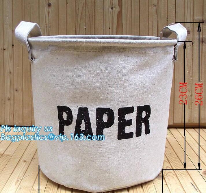 Storage Bins Organizer, Set of 3 Foldable Collapsible Large Cube Fabric Canvas Storage Baskets,Canvas Round Storage Bask