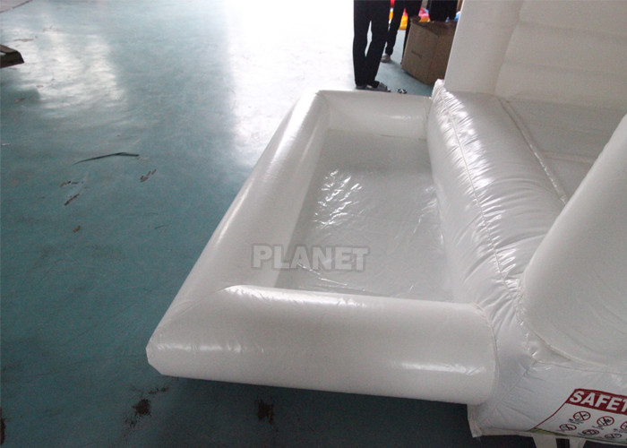 White Small 10FT Inflatable Bounce House PVC Bouncy Castle Jumper Toddler White Bounce Combo