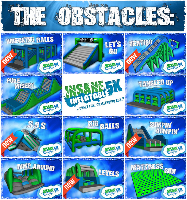 0.55mm PVC Tarpaulin Inflatable 5k Run / Insane 5k Inflatable Jungle Obstacle Course For Adults
