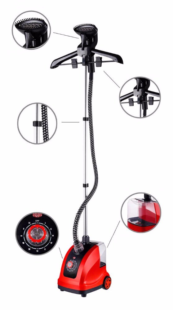 Multi Function Hanging Clothes Steamer , Vertical Clothes Steamer With Hanger