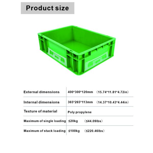 Convenient 400x300x120mm Size Simple Plastic Soakaway Crate with ISO9001 Certification