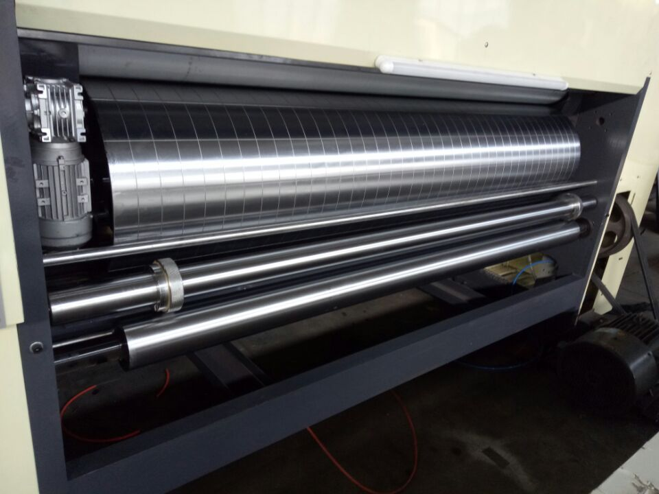 Semi-automatic 2 Color Printing Slotting Machine with Chain Feeding and Electric Driven
