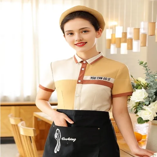 High Quality Modern Restaurant Trendy Restaurant Waiter Uniforms for Men and Women
