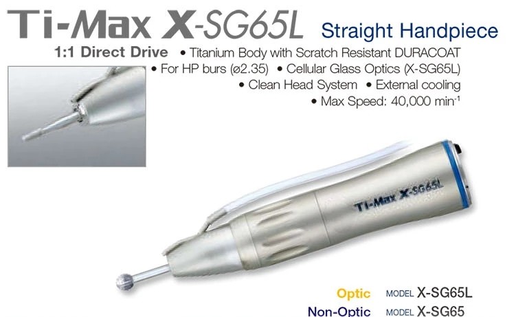 Ti-Max X-SG65L Implant Straight Optical Dental Low Speed Handpiece unit