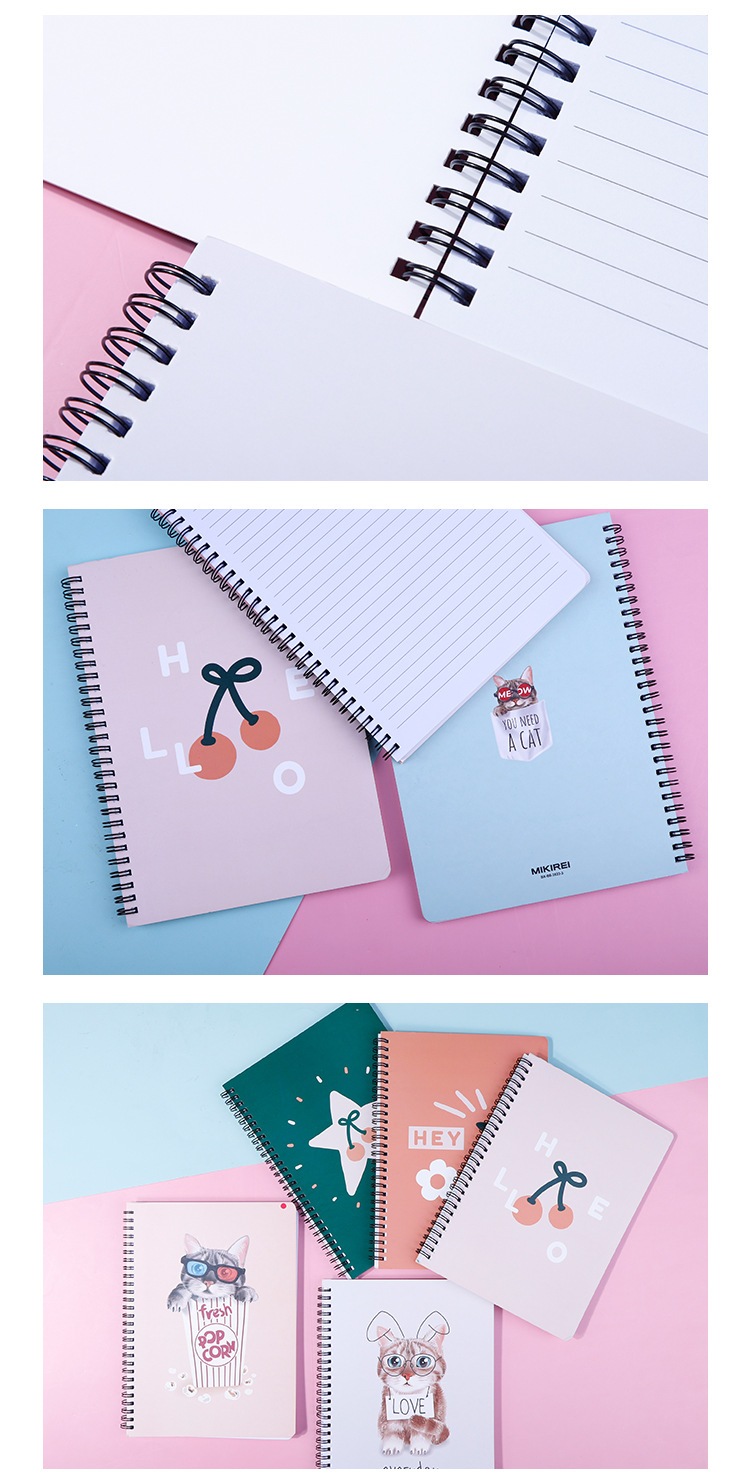 A5 A6 A7 B5 Customized Printing Cover Journal B5 Spiral Hardcover Agenda Note book planner
