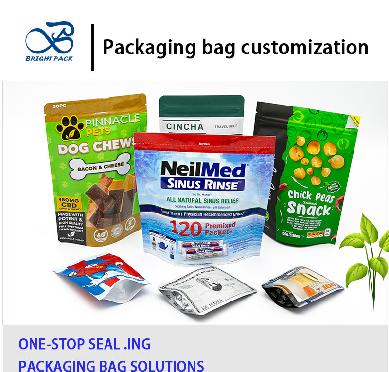 Doypack Colorful Printing Custom Aluminum Foil Resealable Stand Up Smell Proof Zipper Mylar Packaging Pouch Bag