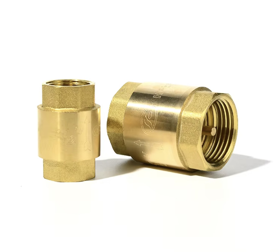 Brass Spring Check Valve 1/2 inch Check Valve Brass Male Thread Check Valve Connector Tool Vertical Check Valve