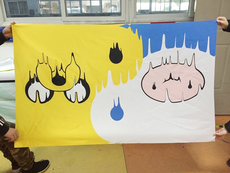 100D Polyester Indoor Outdoor Flag Banner Digital Printing