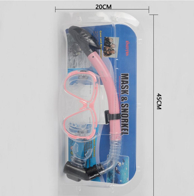 Diving equipment silicone diving mask set of underwater ventilation pipeDiving mask + snorkel