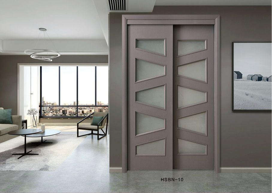Moisture Resistant OEM WPC Sliding Door Soundproof Glass Material