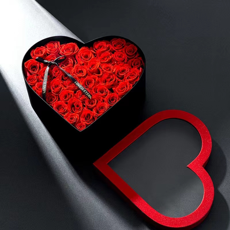 Stamping Printing Handling Heart Shaped Flower Packaging Boxes for Custom Arrangements