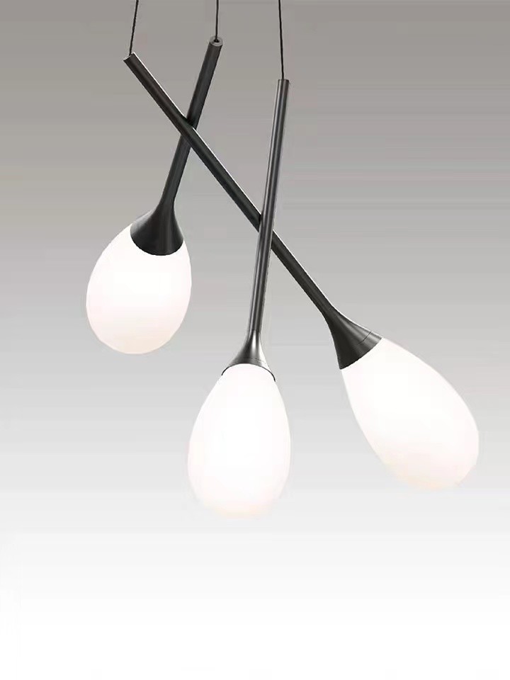 Glass Chandelier Ceiling Luxury Interior Led Design Modern Hanging Lamps Pendant Light