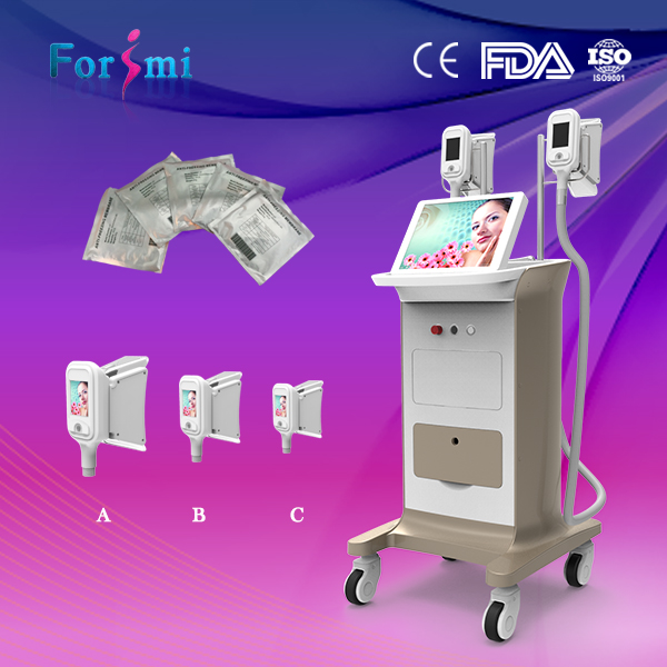 Unique design cooling system hand 3.5 inch 1800w freezing fat procedure