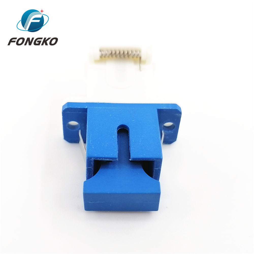 Sm Blue Fiber Optic Adapter UPC SC coupler With Ear