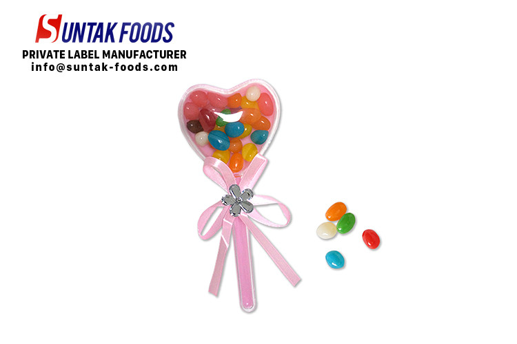Colorful tasty jelly bean candy in magic wand for princesses