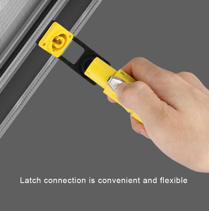 Quick Lock Circular Connectors Speaker Welding Cable, 3 Pin Powercon Clamping Wire Male Plug Female Socket IP65