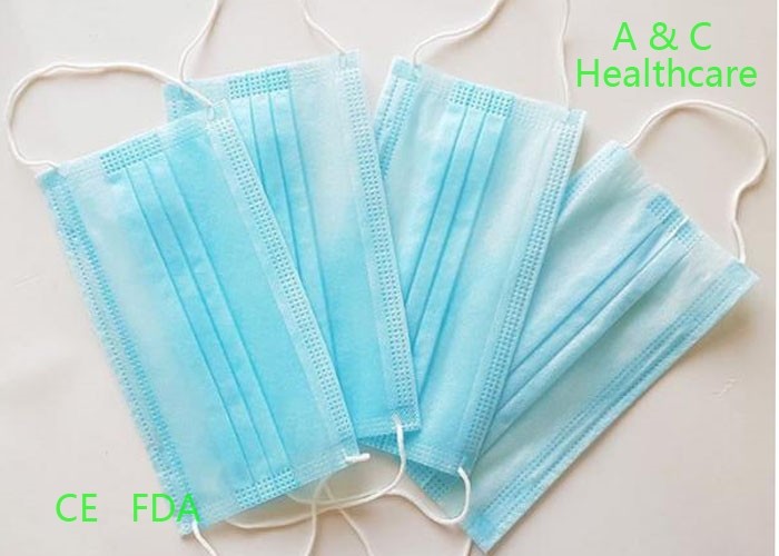 Green Polypropylene Mouth Protection Mask ASTM D3776/ASTM D 5035 Standard