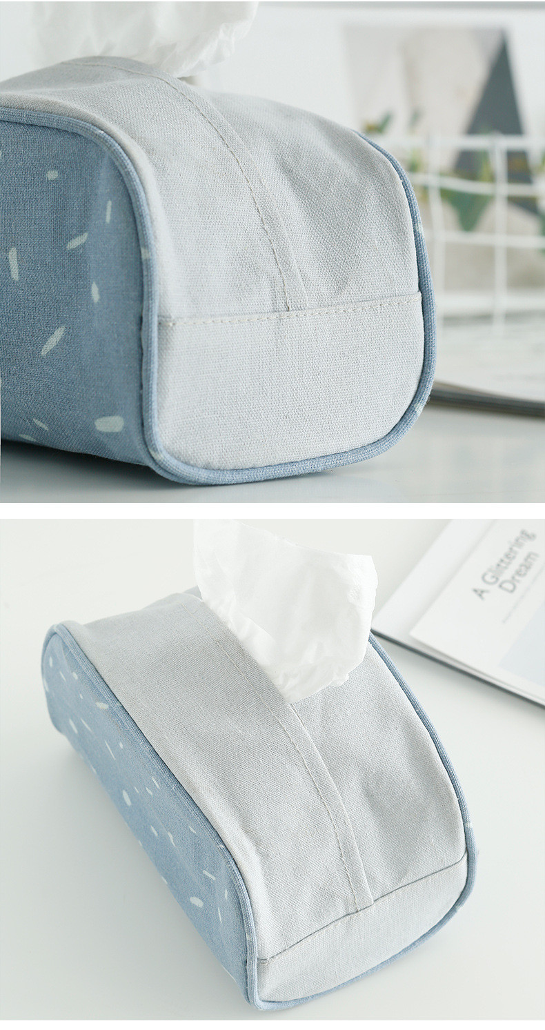 Colorful Desktop Canvas Tissue Bag Tissue Box Logo Customized