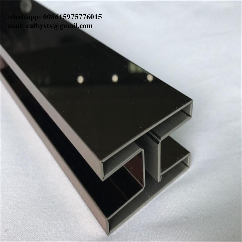 Stainless Steel Black Angle U Shape Trim 201 304 316 mirror hairline brushed finish