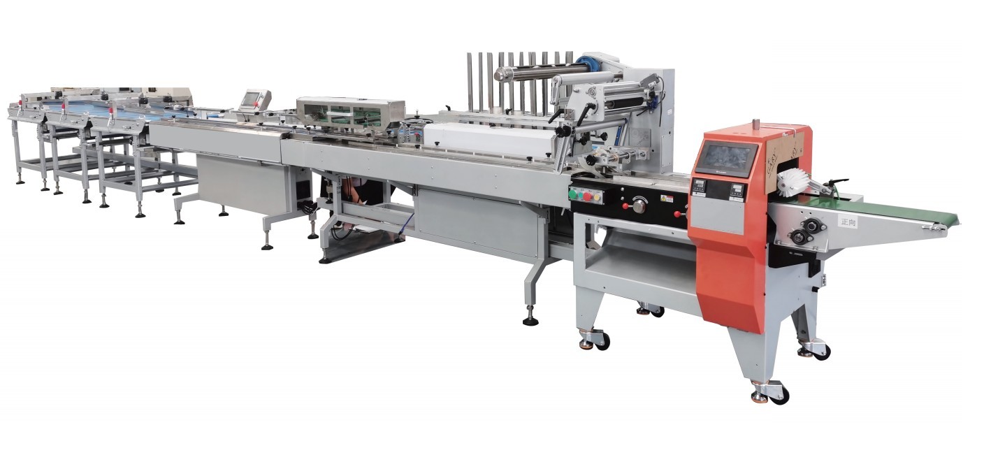 CE ISO9001 Automated Packaging Line Bread Cookies Food Packaging Line