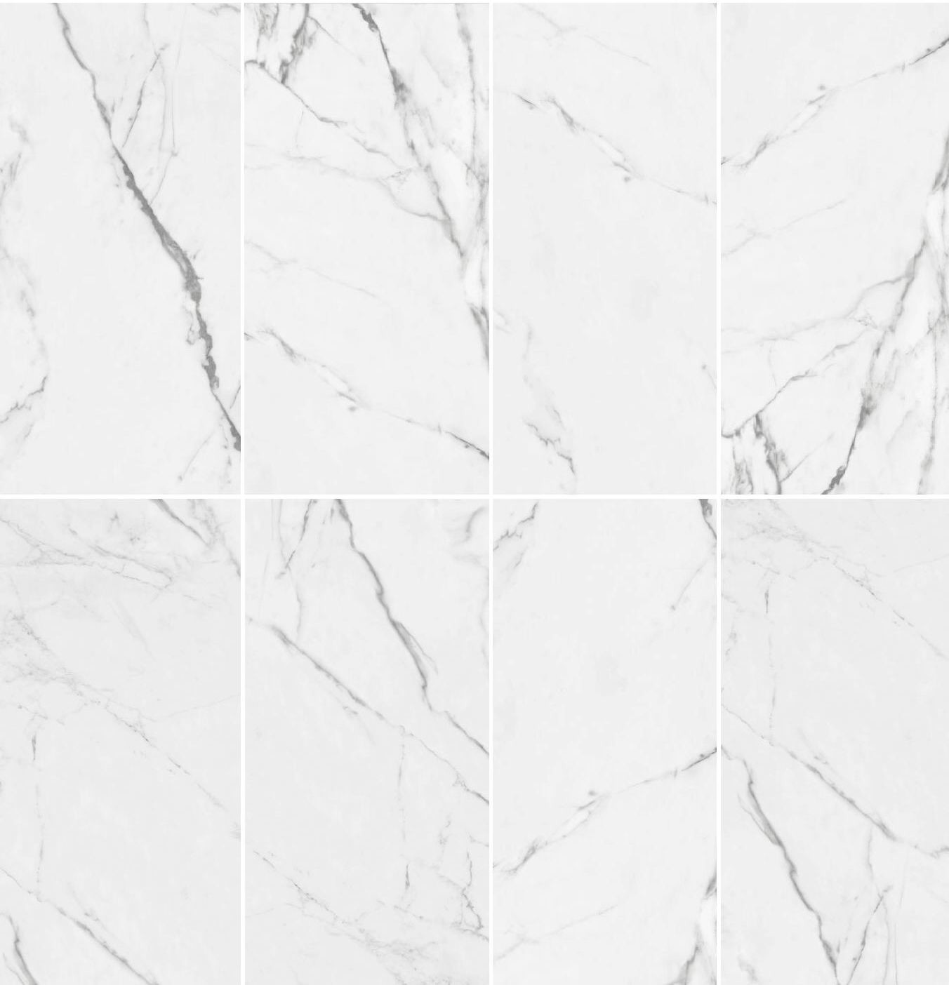 Bright 24 X 48 Floor Tile , Classic Carrara Porcelain Tile Matte Surface