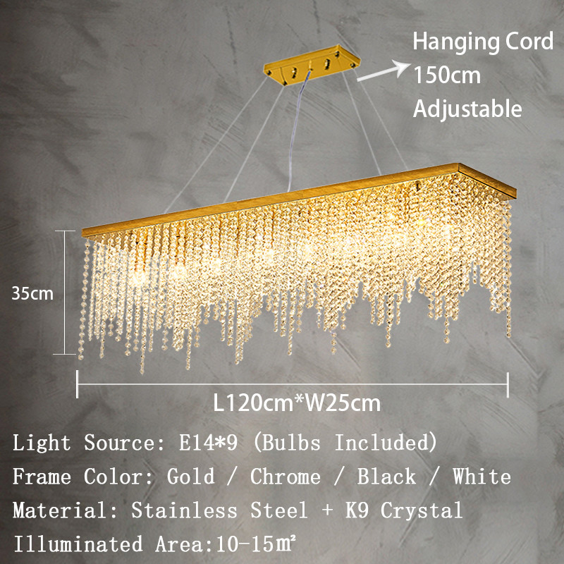 Crystal Chain Ceiling Lights New Lampara Techo for Home Decor guzhen lighting(WH-CA-107)