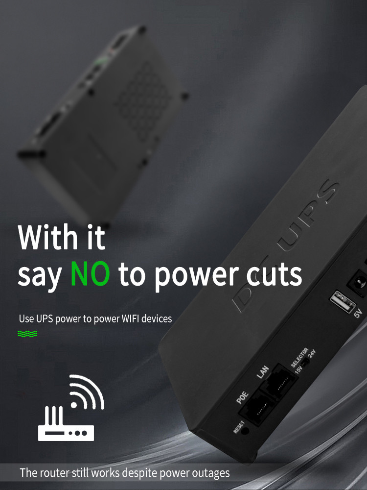 Mini DC UPS For Wifi Router Smart Mini UPS With POE Port Power Supply