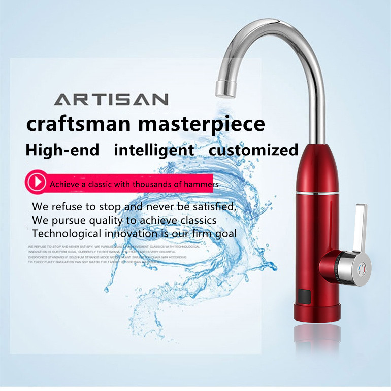 304 SS Digital Control Electric Faucet 0.04-0.5MPA Instant Hot Water Heating