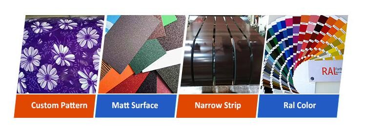 Flower Design Color Coated Prepainted Gi Steel Coil Ral 9002