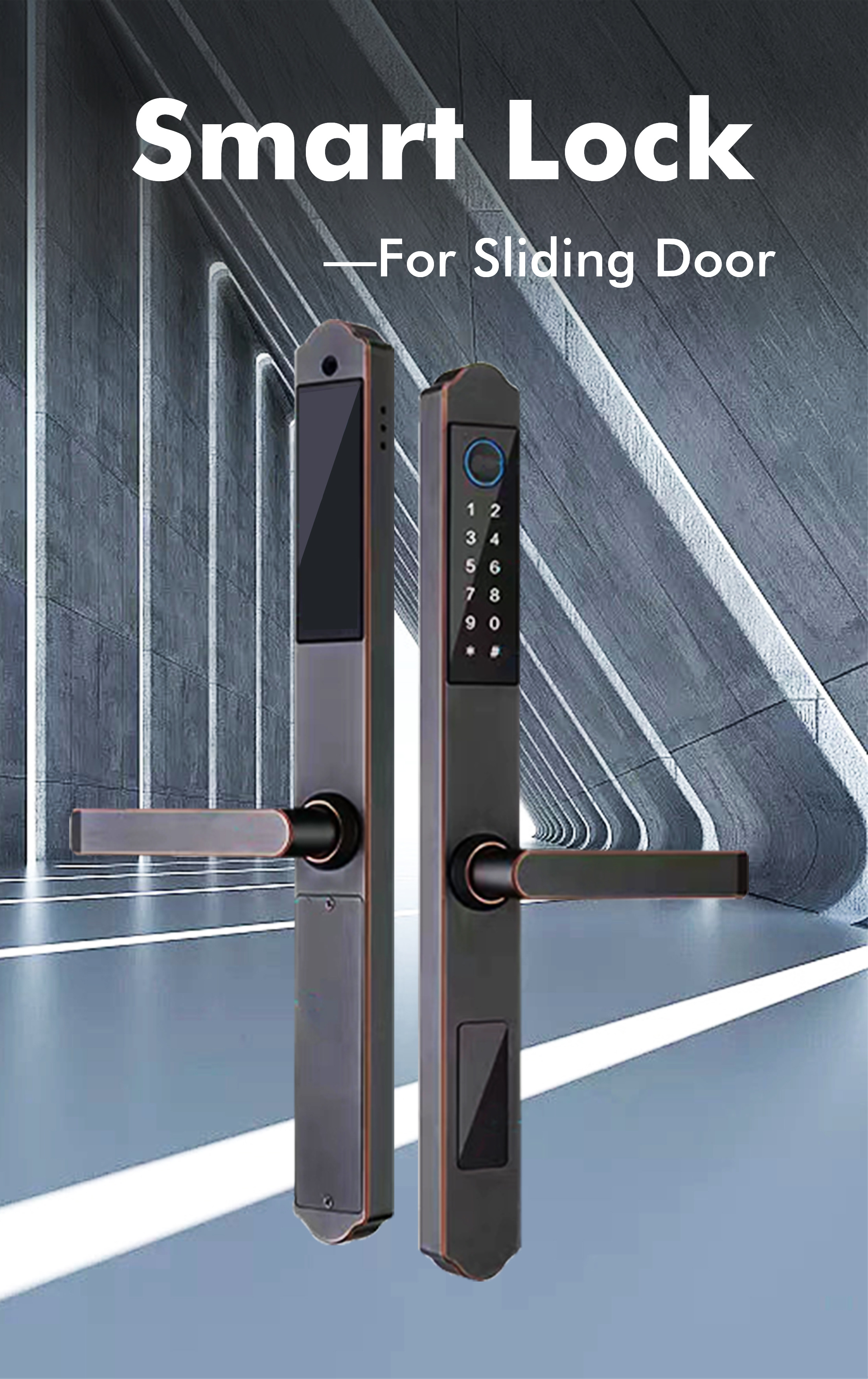 30mm-60mm Thickness Electronic Keyless Door Locks Smart Door Lock Waterproof