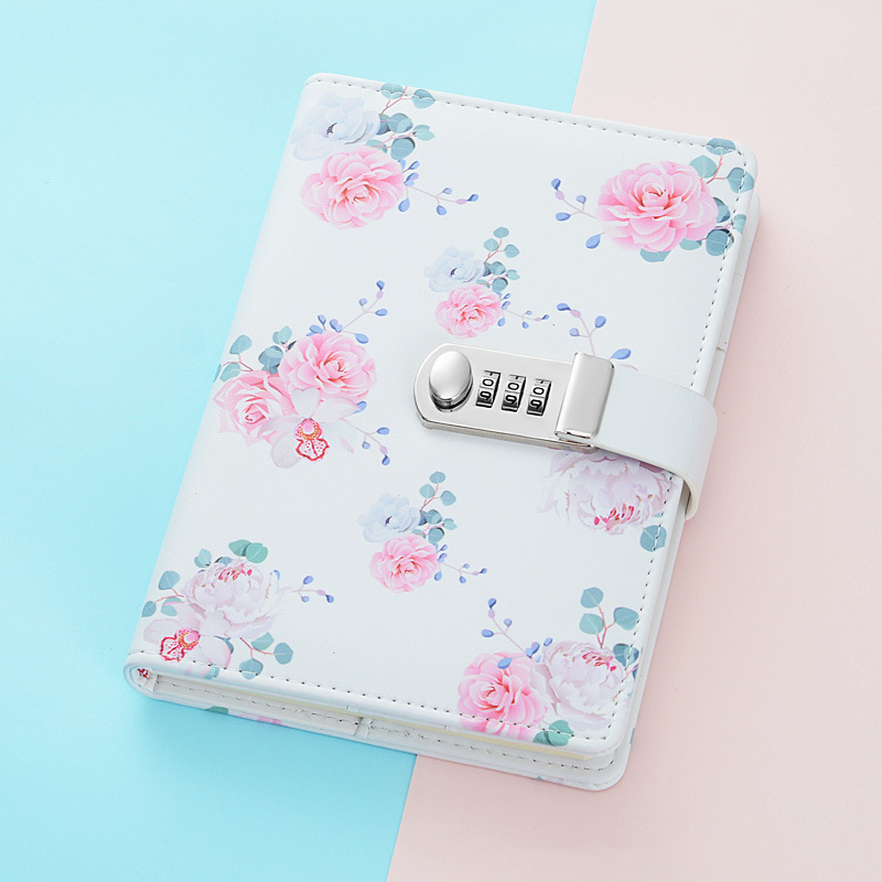 Custom Personal Diary With Lock Code Thick Notepad Leather Office School Supplies Notebook