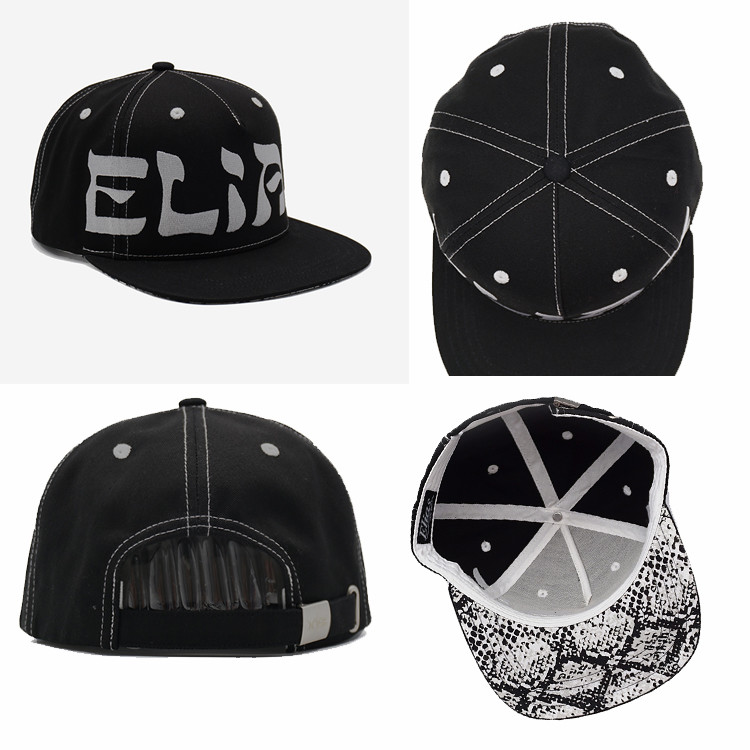 Flat Brim 60cm Hip Hop Snapback Hats With Add Picture Text Logo Customized