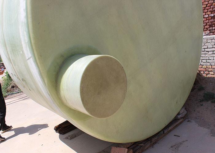 Green Vertical FRP Cylindrical Tank Fiberglass Container For Alkali Acid Waste