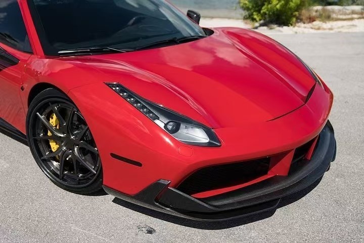 488 Ferrari Carbon Body Kit 1016 Style Carbon Fiber Front Lip Air Intake Spoiler