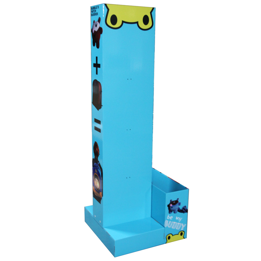 Blue Color Cardboard Shipper Display For Department Store Flat Packing