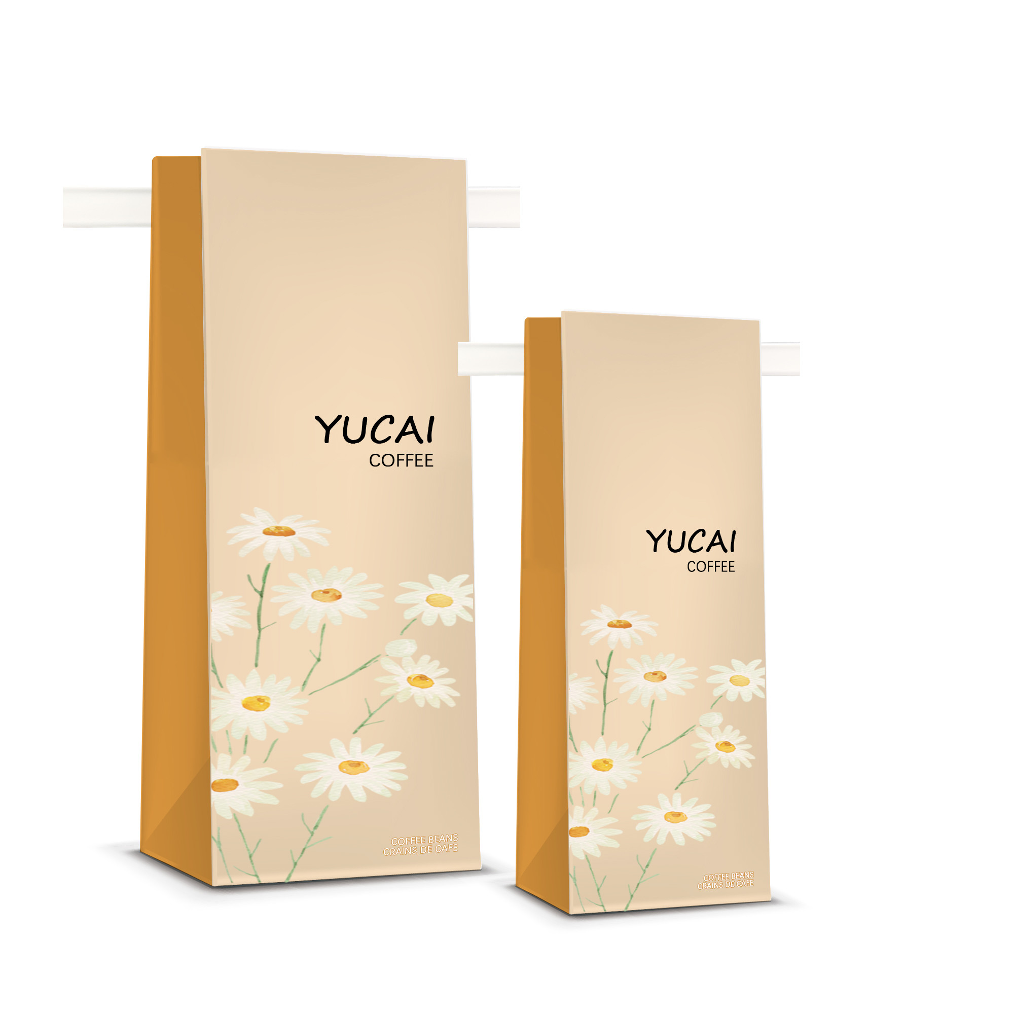 500g 1000g Coffee Packaging Bags Custom Printed Flat Bottom 200mic With Tin Tie / Valve